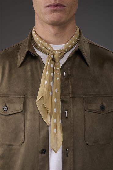 FOULARD 70X70CM WHITE/BEIGE