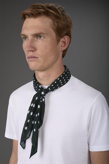 FOULARD 70X70CM WHITE/GREEN
