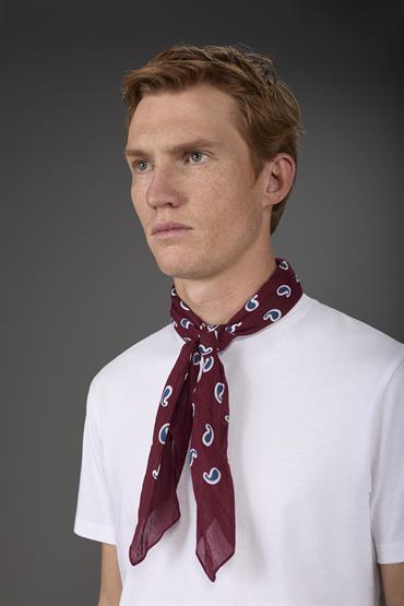 FOULARD 70X70CM RED/WHITE