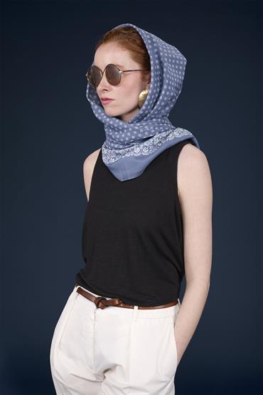 FOULARD 138X138CM CERULEAN