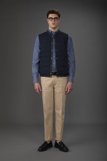 DOUBLE FACE PADDED VEST BLUE/YELLOW