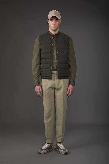DOUBLE FACE PADDED VEST MILITARY/BEIGE