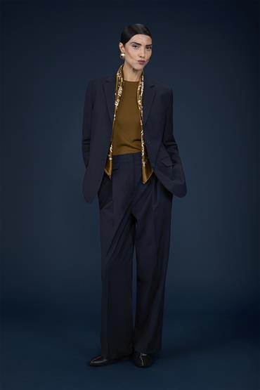 2 BUTTON SINGLE BREAST JACKET DK BLUE