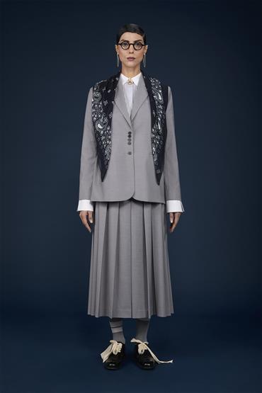 DOUBLE BREASTED JACKET MD GREY