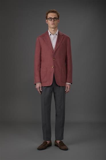 SINGLE BREASTED JACKET BRICK