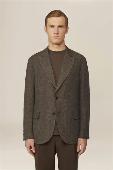 SINGLE BREASTED JACKET BROWN