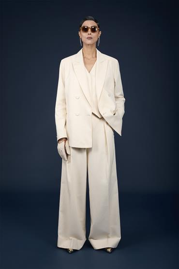DOUBLE BREASTED JACKET OFF WHITE