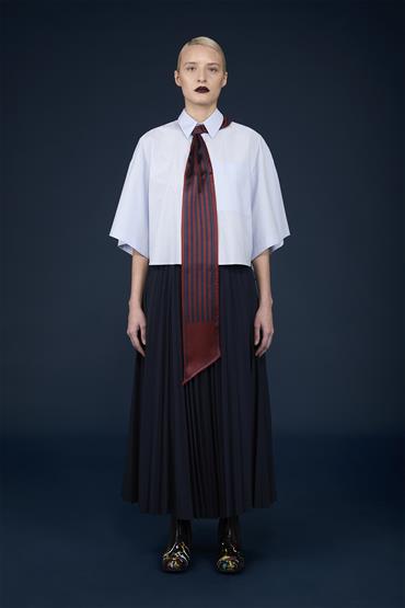 LONGUETTE PLISSE' SKIRT DK BLUE