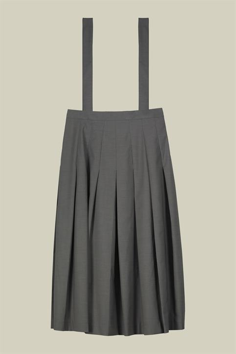 LONGUETTE PLEATED SKIRT W/ SUSPENDERS