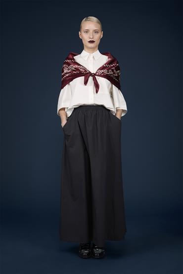 MAXI SKIRT WITH ELASTIC BLACK