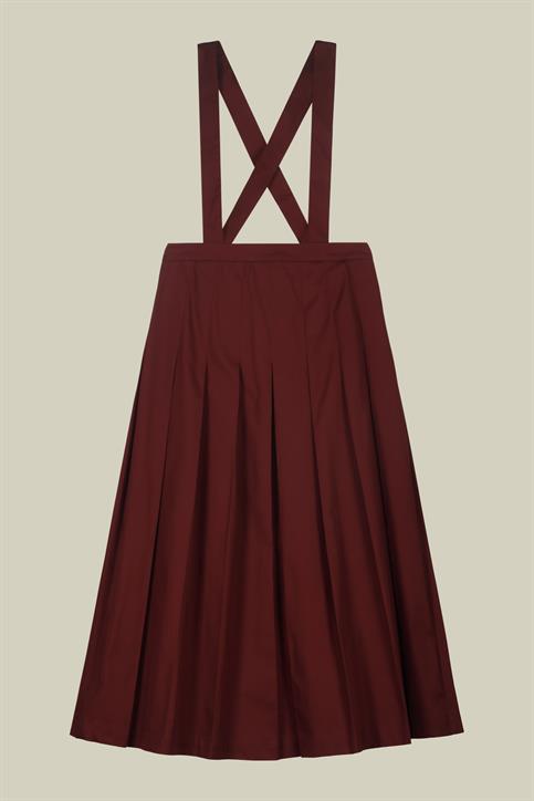 LONGUETTE PLEATED SKIRT W/ SUSPENDERS