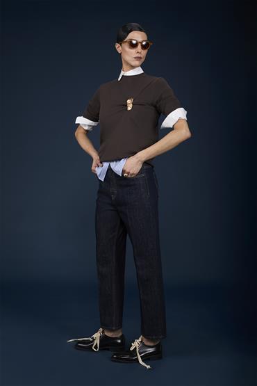 ROUNDNECK - SOLID COLOR SWEATER DK BROWN