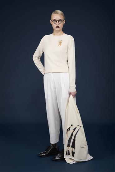 ROUNDNECK - SOLID COLOR SWEATER OFF WHITE