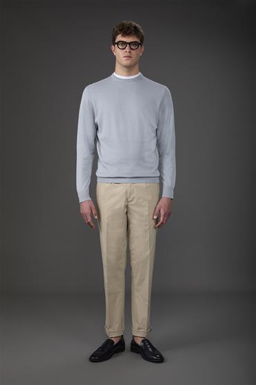 BASIC KNIT ROUNDNECK LT SKY
