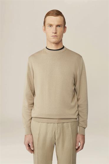 BASIC KNIT ROUNDNECK SAND