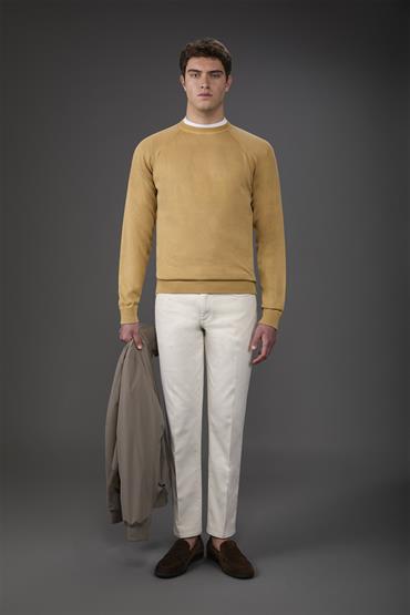 BASIC KNIT ROUNDNECK R/S OCHRE YELLOW