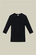 HENLEY RIBBED KNITTED SHORT SLEEVES SHIRT