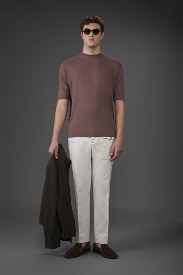KNITTED TSHIRT S/S ANTIQUE ROSE