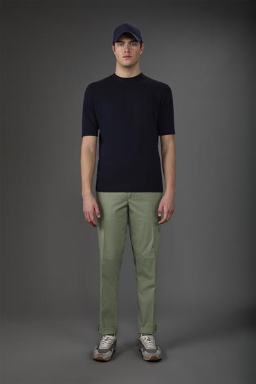KNITTED TSHIRT S/S BLUE NAVY
