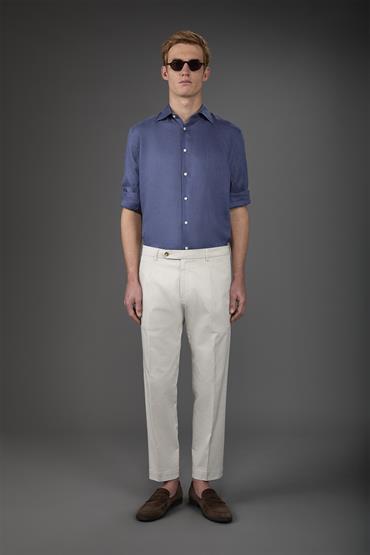 TROUSERS WITH PINCES OFF WHITE
