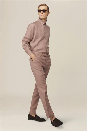 TROUSERS WITH PINCES ANTIQUE ROSE