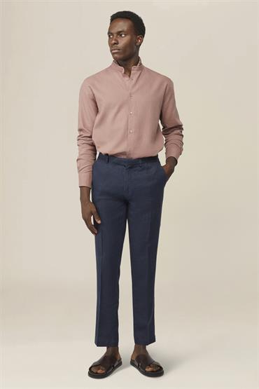 TROUSERS WITH PINCES DK BLUE