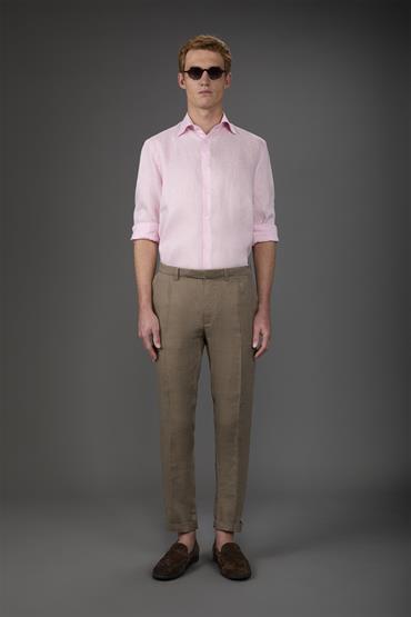 TROUSERS WITH PINCES LT BROWN