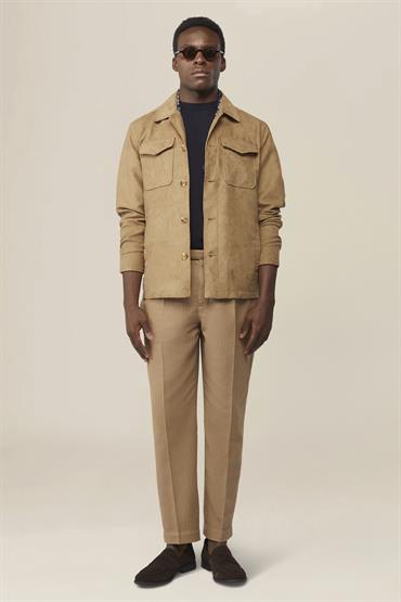 TROUSERS WITH SINGLE PINCES BEIGE