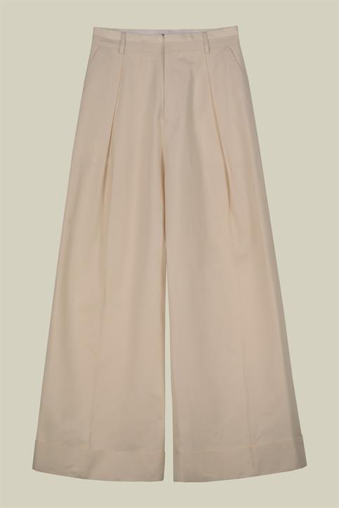 LADY'S PANT WITH INSERTE SATIN BAND ON WAIST