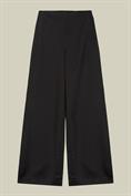 PANTALONE IN RASO GAMBA LARGA CON CERNIERA SUL F