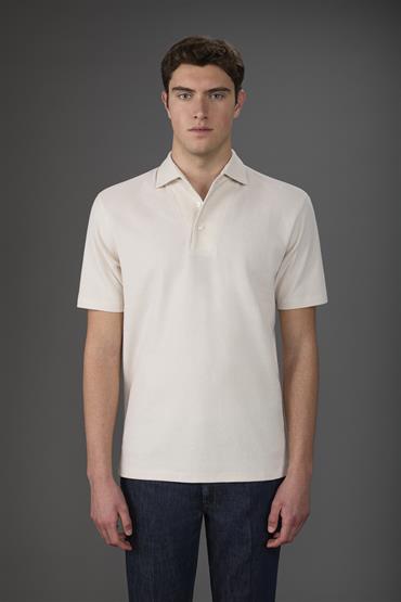 SHORT SLEEVES POLO SHIRT OFF WHITE