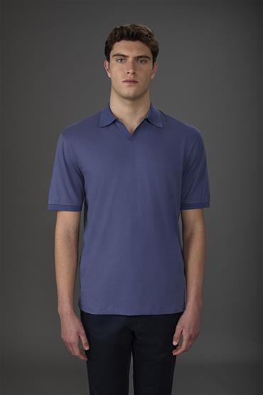 SHORT SLEEVES POLO CERULEAN