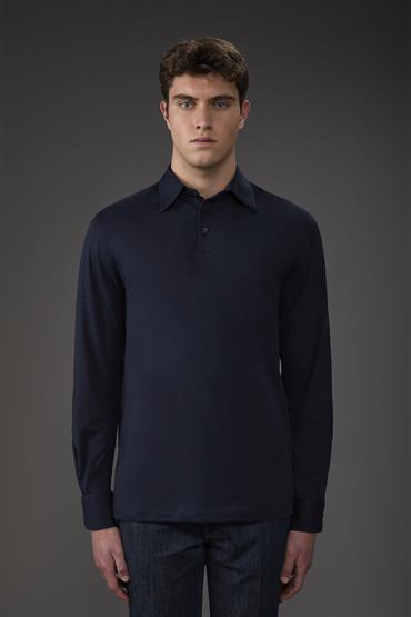 LONG SLEEVES POLO DK BLUE