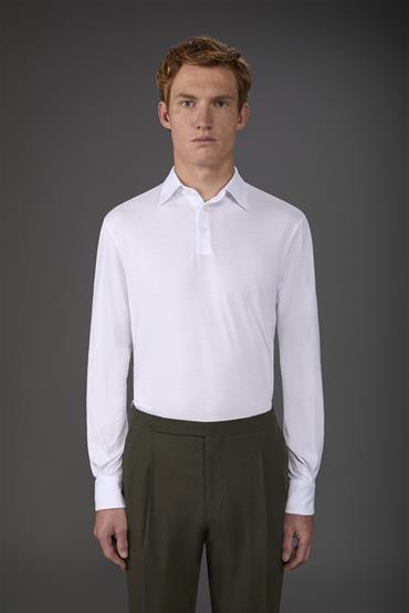 LONG SLEEVES POLO WHITE
