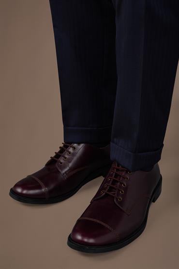 LEATHER DERBY BORDEAUX