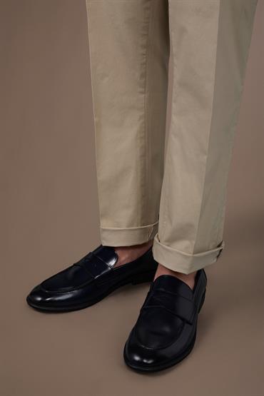 LEATHER LOAFER DK BLUE