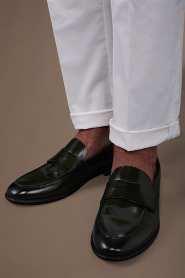 LEATHER LOAFER DK GREEN
