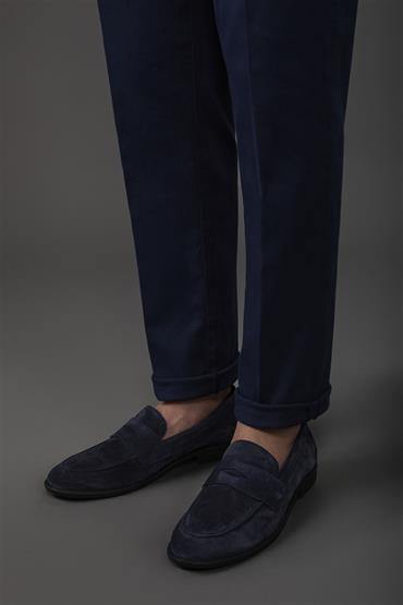 LEATHER LOAFER DK BLUE