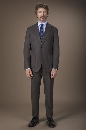 SINGLE BREASTED SUIT BROWN