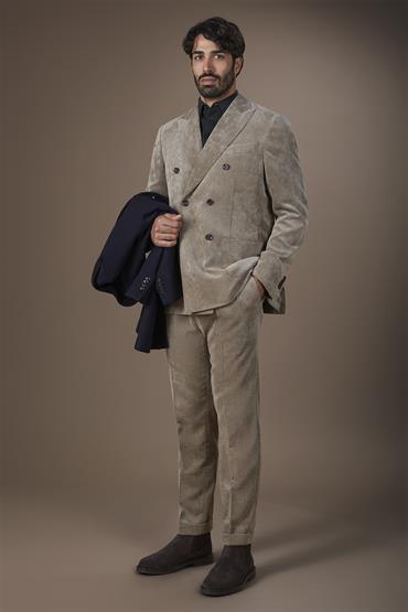 DOUBLE BREASTED SUIT BEIGE