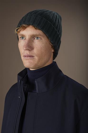 RIB BEANIE HAT FOREST GREEN