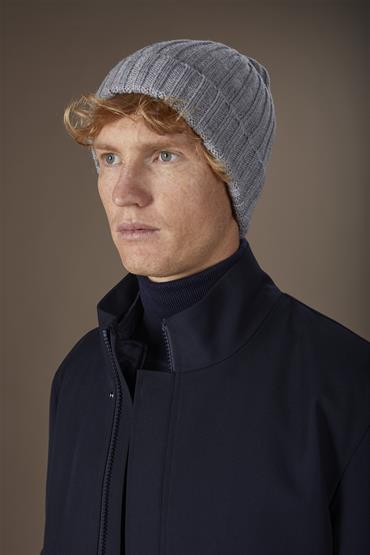 RIB BEANIE HAT LT GREY