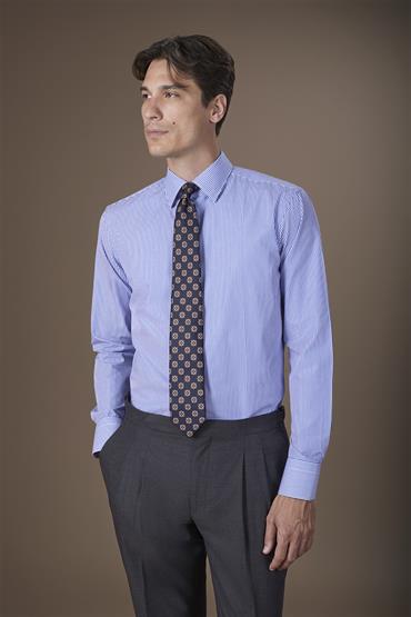 CLASSIC COLLAR SHIRTS WHITE/BLUE