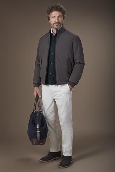 DOUBLE FACE PADDED VEST TAUPE