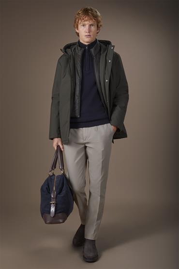 PADDED JACKET WITH INNER FIXED FAKE VEST