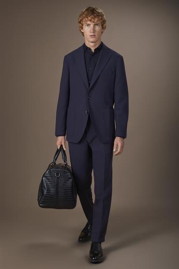 SINGLE BREASTED JACKET DK BLUE