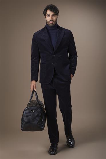 SINGLE BREASTED JACKET DK BLUE