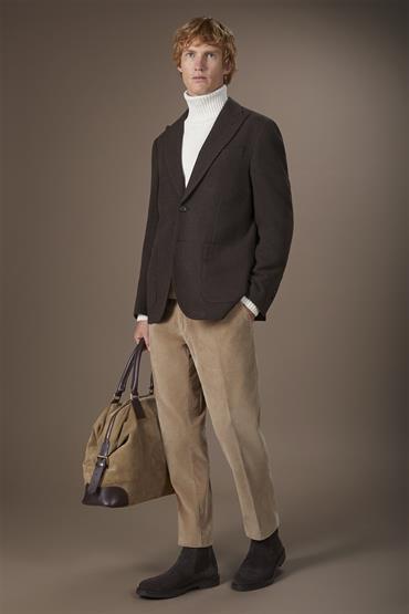 SINGLE BREASTED JACKET DK BROWN