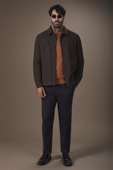 PADDED OVERSHIRT DK BROWN