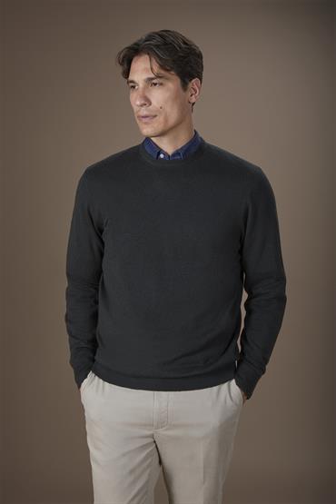 BASIC KNIT ROUNDNECK FOREST GREEN